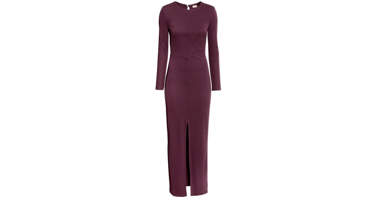 Lyst H&M Long Dress in Purple
