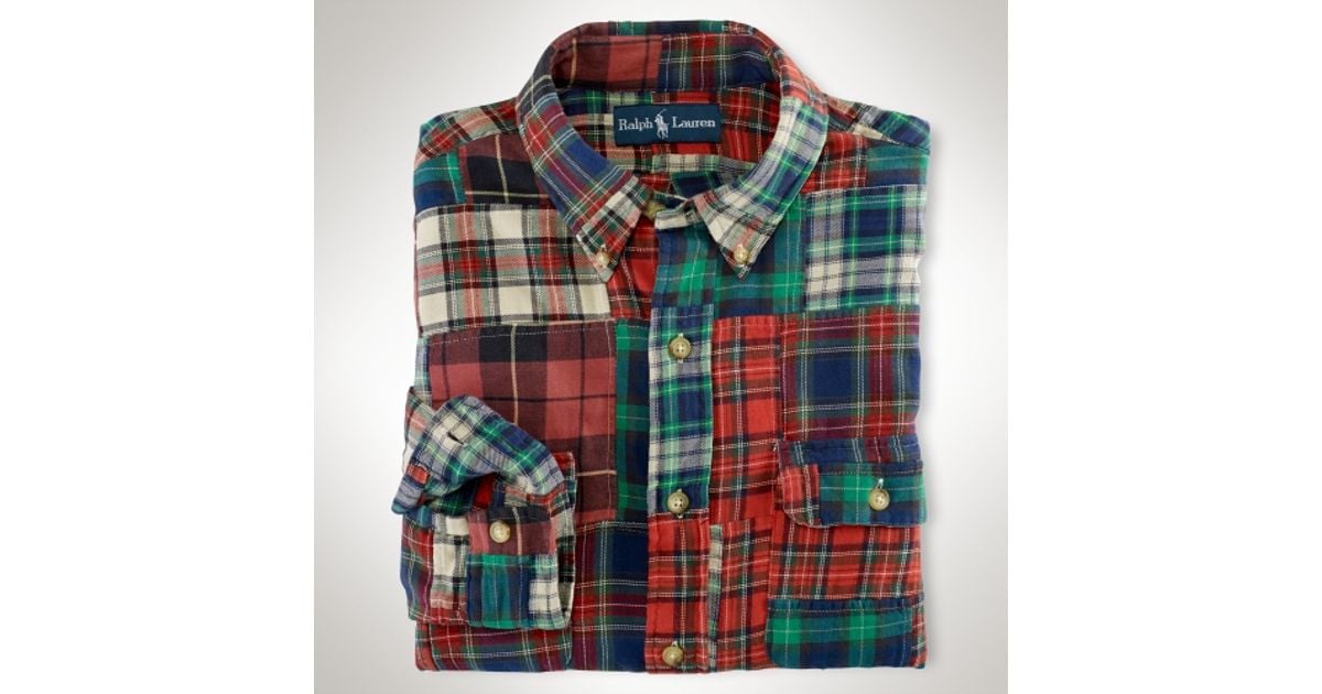 polo ralph lauren patchwork shirt