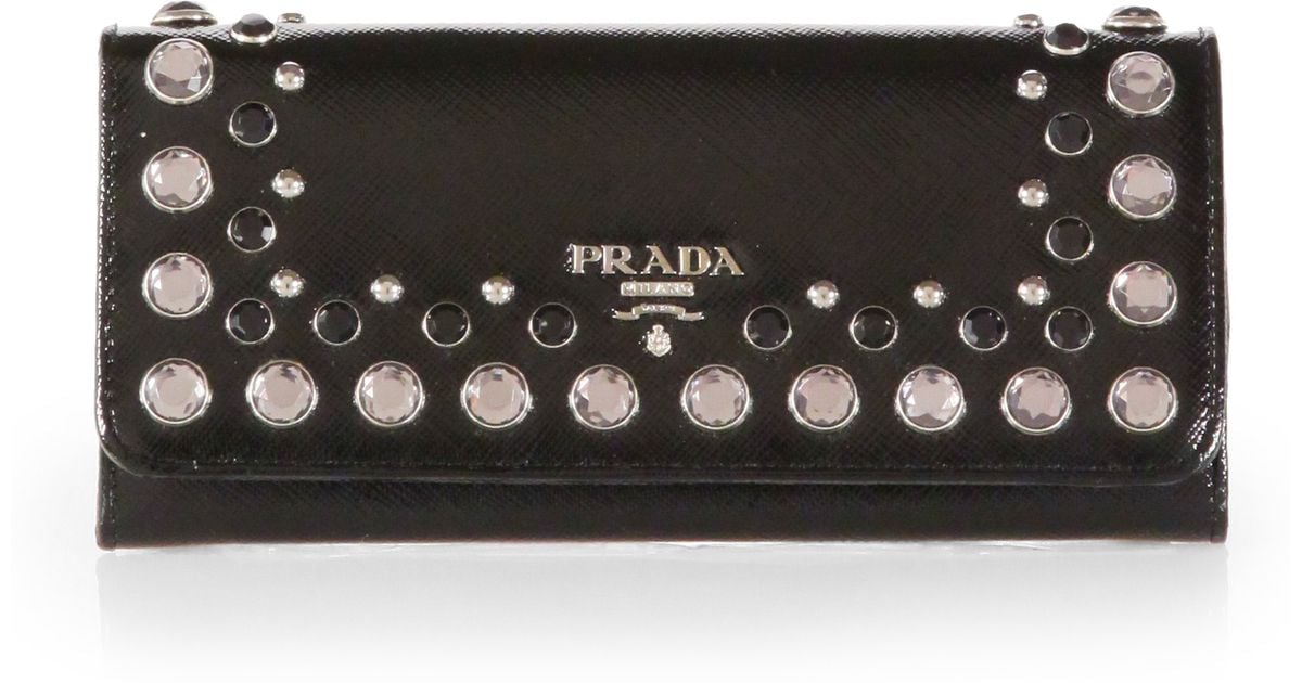 prada studded wallet