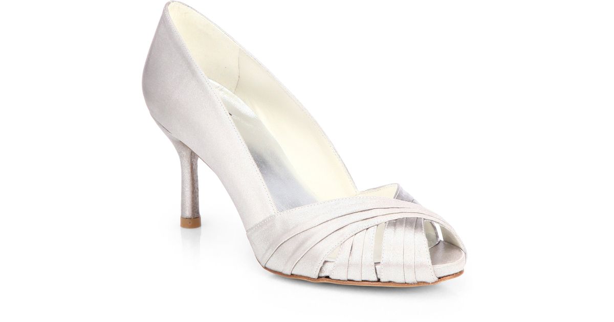 stuart weitzman satin heels