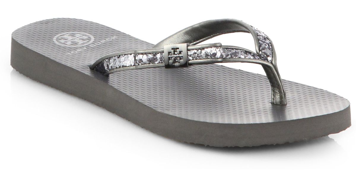 tory burch glitter flip flops