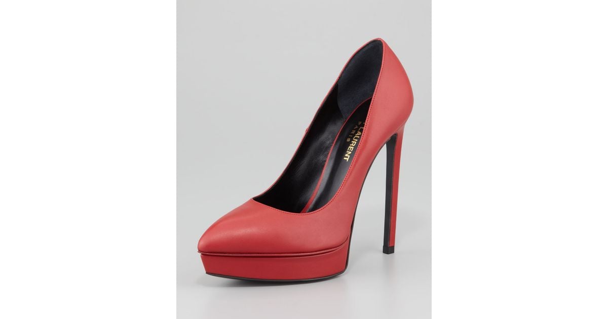 pointed toe platform pumps