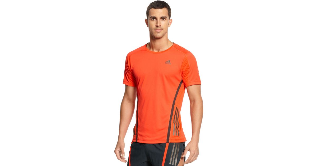 Adidas Orange Supernova Climacool Short Sleeve Running Tee for men Adidas Orange Supernova Climacool Short Sleeve Running Tee for men