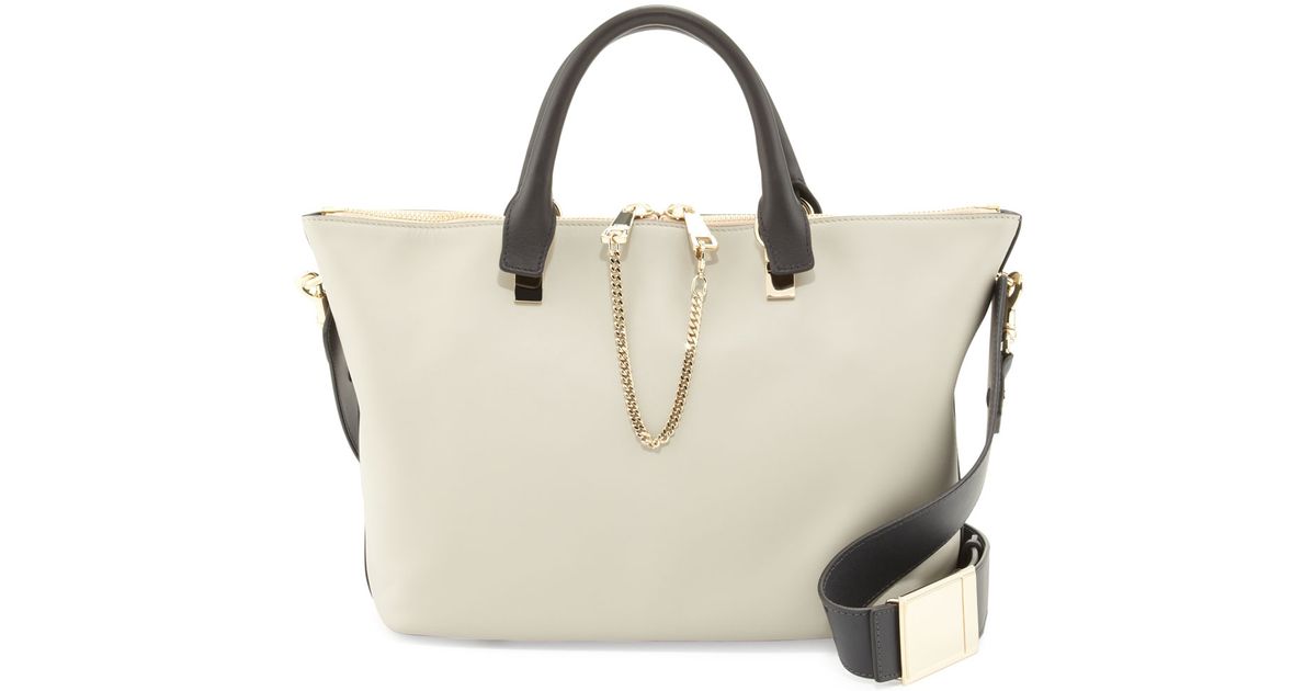 Chlo Baylee Medium Shoulder Bag in Gray (BLACK/GREY) | Lyst