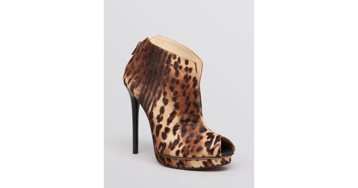 kenneth cole leopard booties
