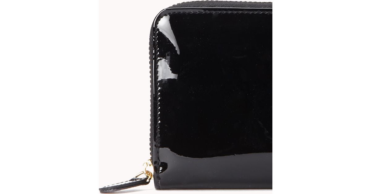 faux patent leather wallet