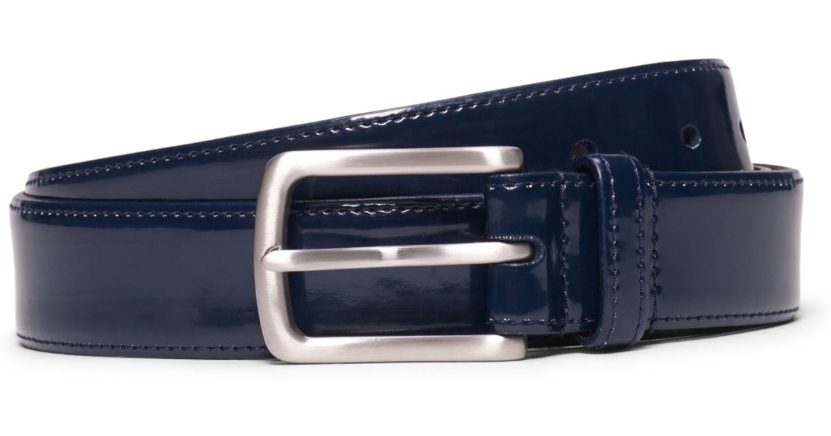 navy patent belt