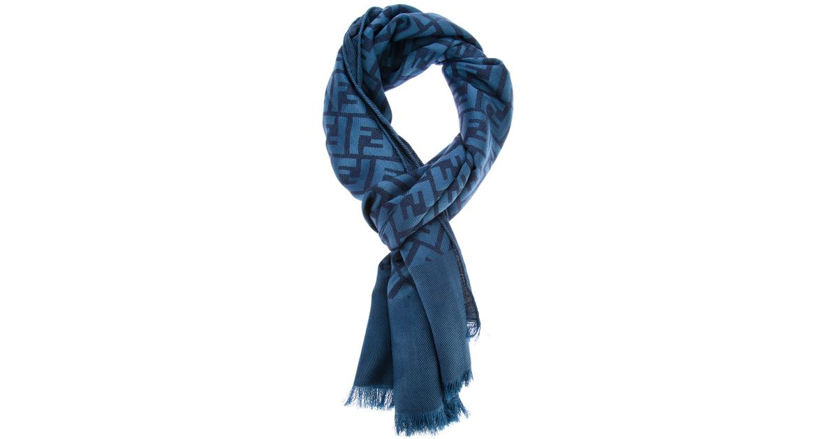 blue fendi scarf