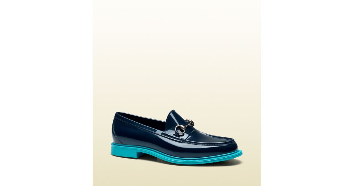 gucci rubber loafers