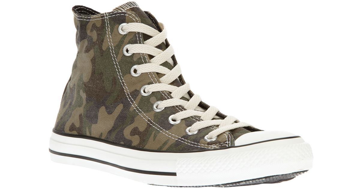 Converse Camouflage Hitop in Green for Men Lyst