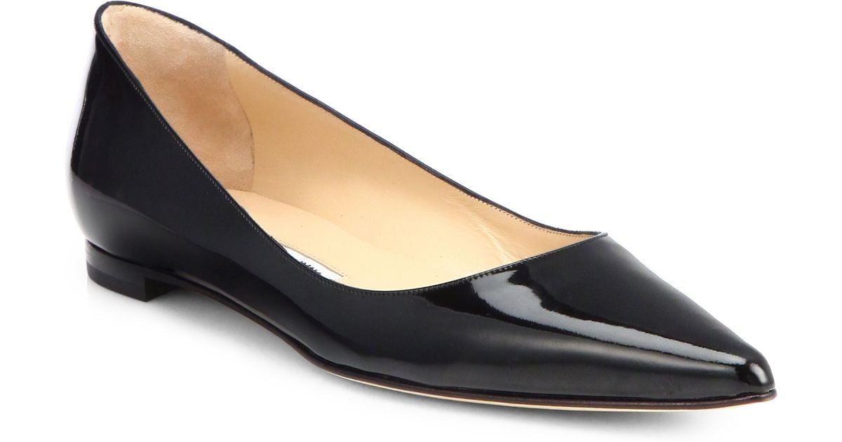 manolo blahnik leather flats