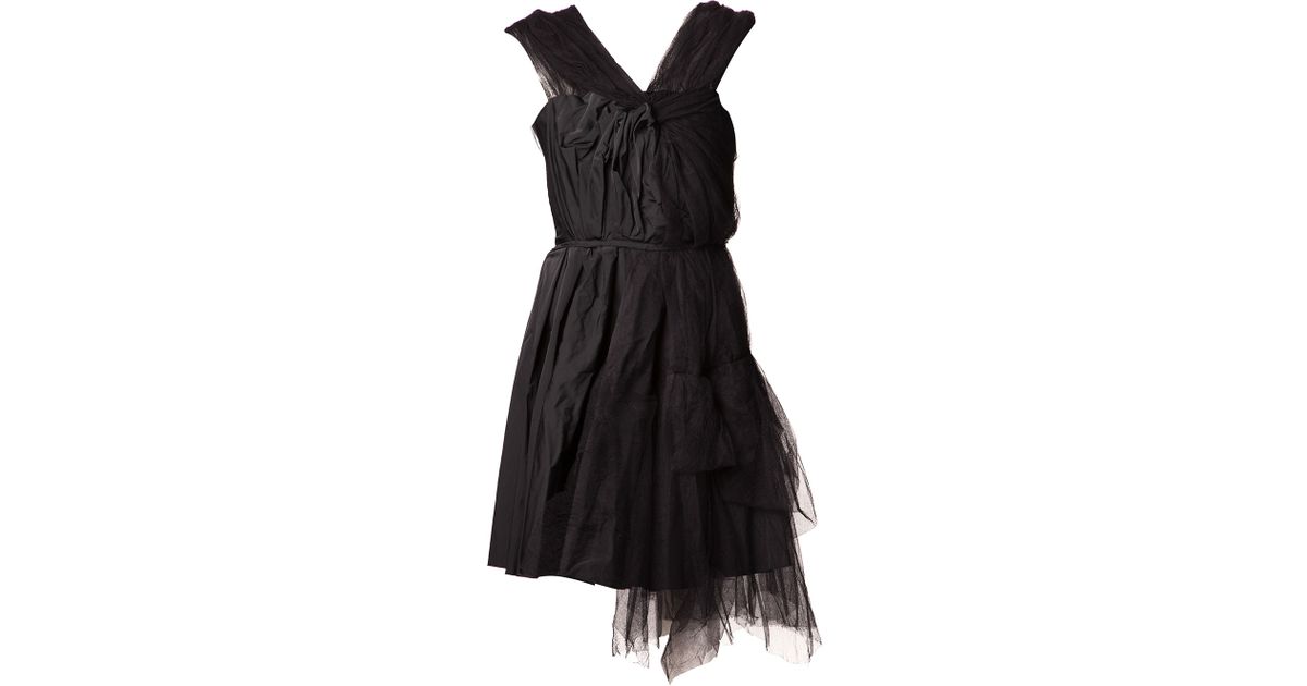 Nina ricci Tulle Dress in Black | Lyst