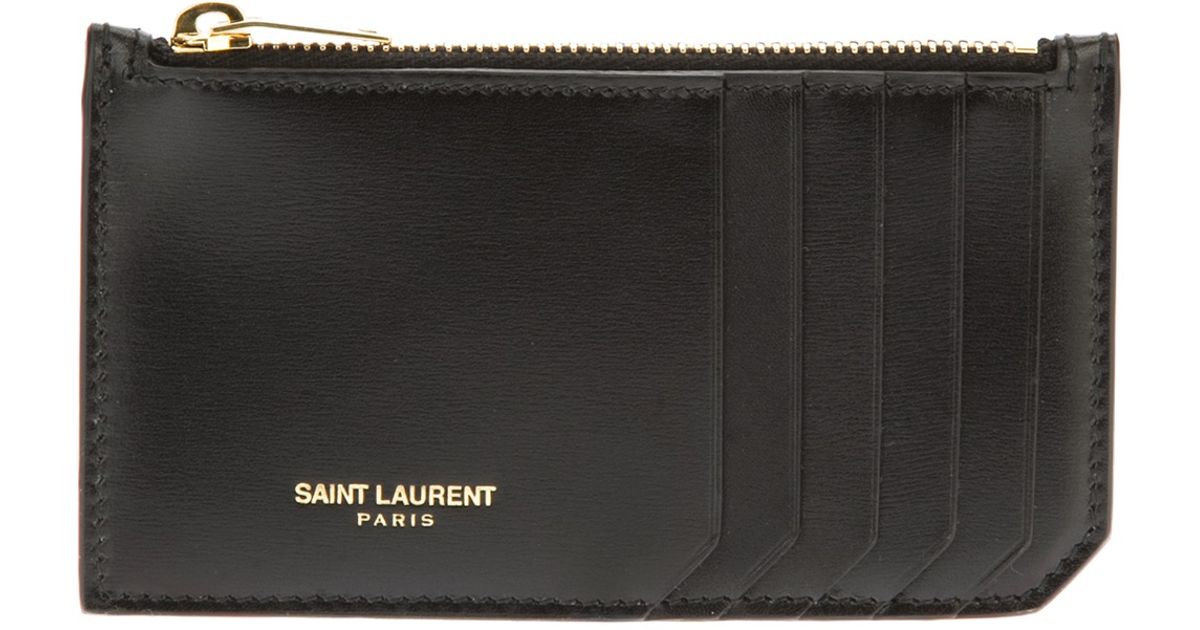 Saint Laurent Card Holder Wallet in Black for Men Lyst