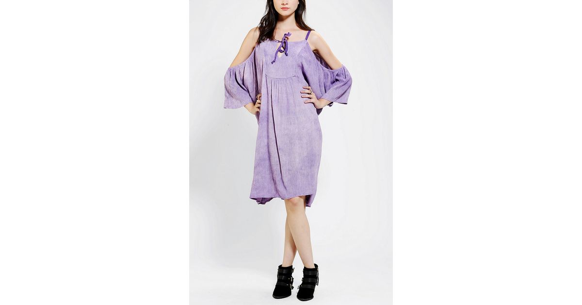Urban Outfitters Urban Renewal Peasant Dress in Purple | Lyst