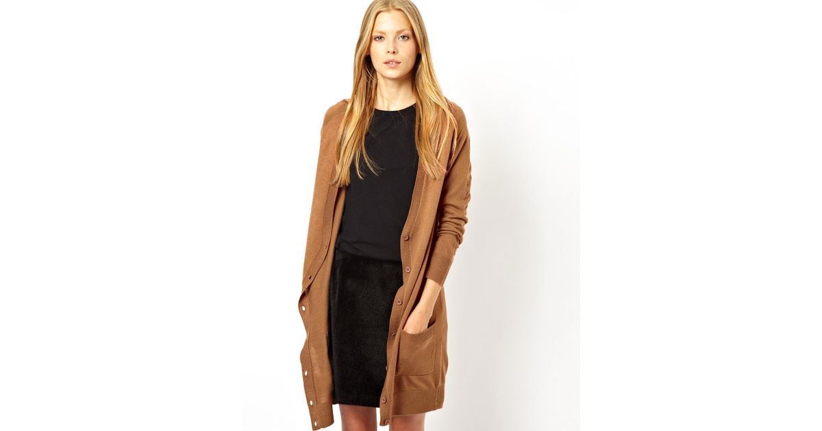 long camel cardigan