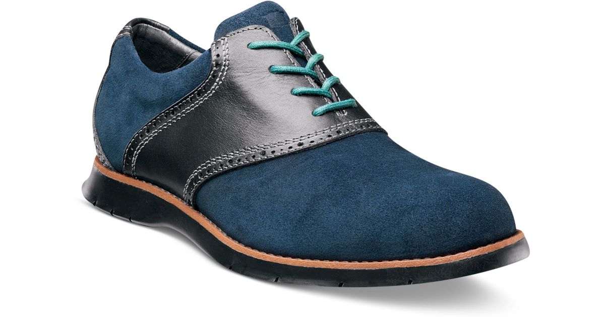 navy blue saddle shoes
