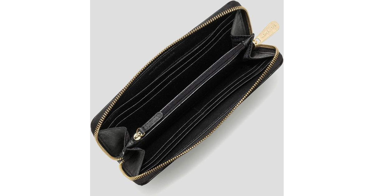michael kors black zipper wallet