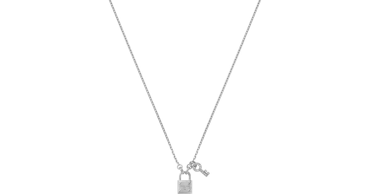 michael kors lock and key necklace