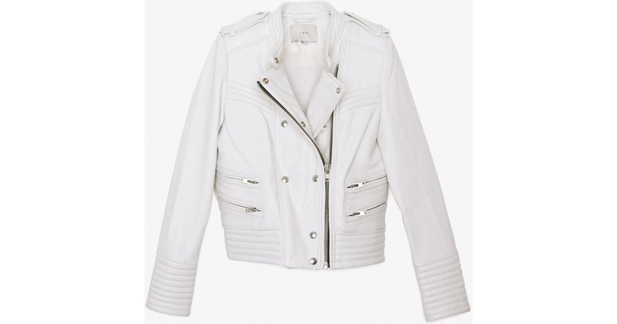 Iro White Quilted Leather Jacket