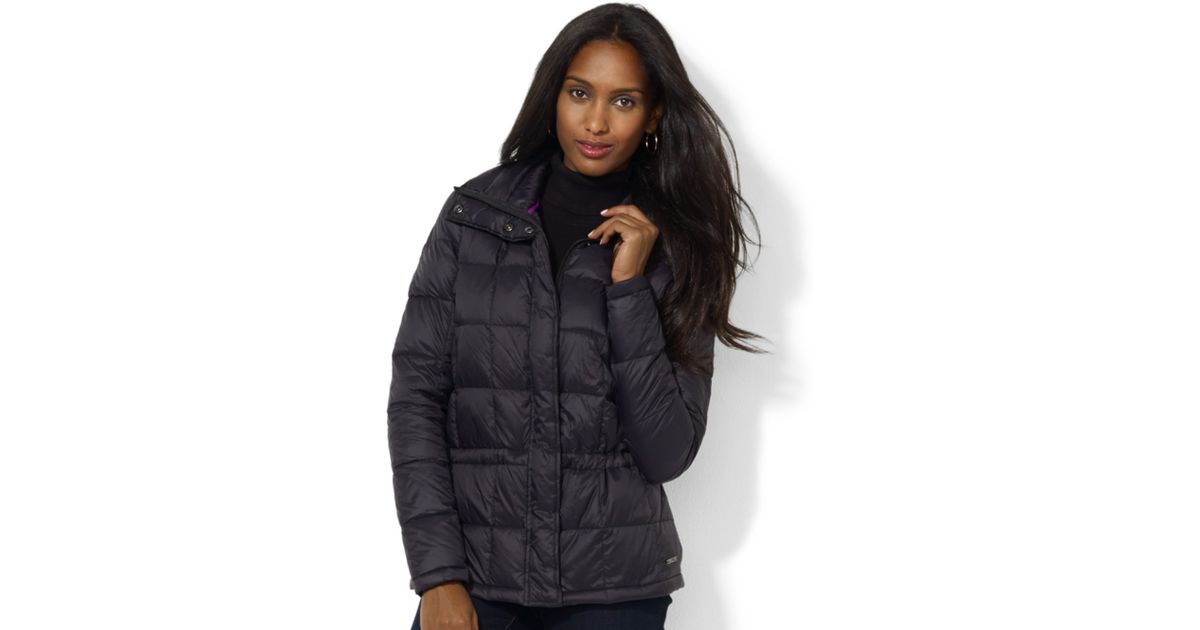 Download Ralph Lauren Quilted Mock Turtleneck Puffer Jacket in Black - Lyst