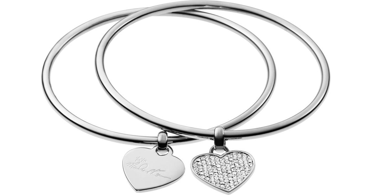 michael kors silver heart bracelet
