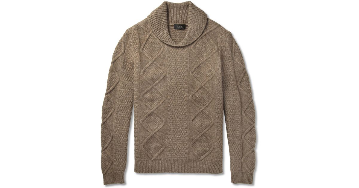 brown shawl sweater