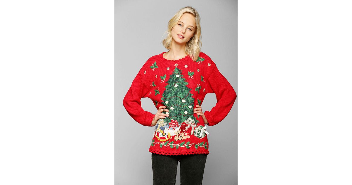 Lyst - Urban outfitters Christmas Sweater in Red