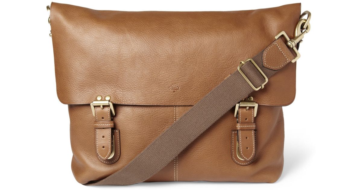 Mulberry Barnaby Leather Messenger Bag in Brown for Men | Lyst