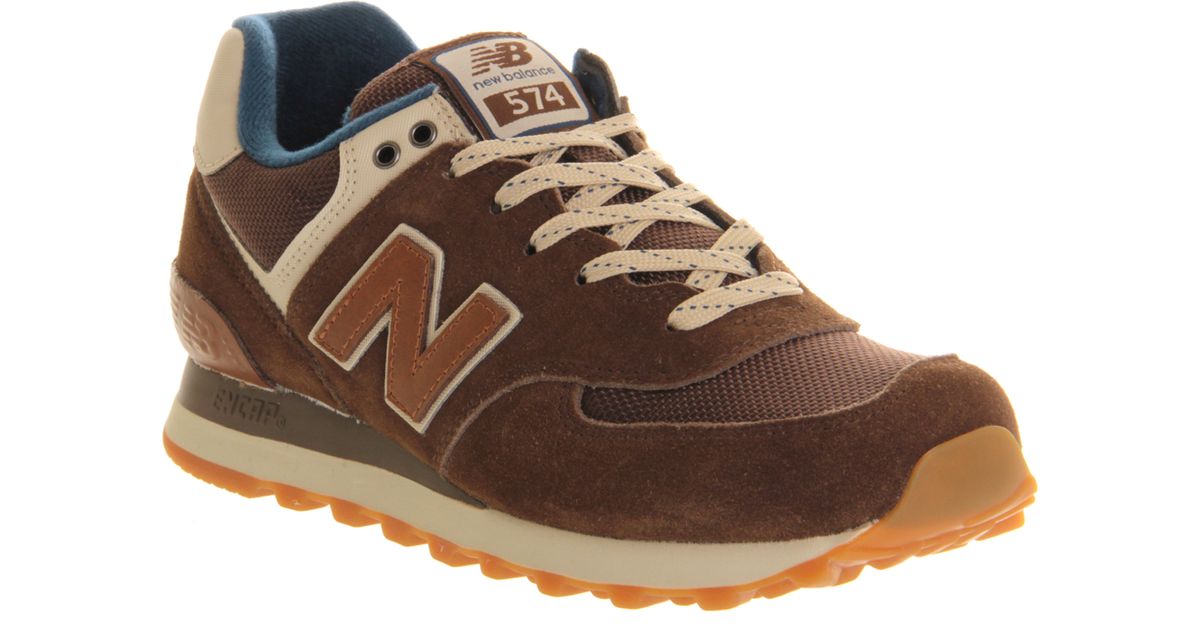 New Balance LowTop Trainers in Brown for Men Lyst
