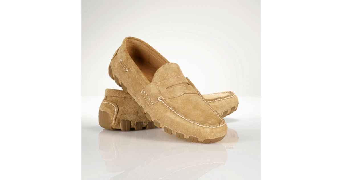 ralph lauren suede loafers men