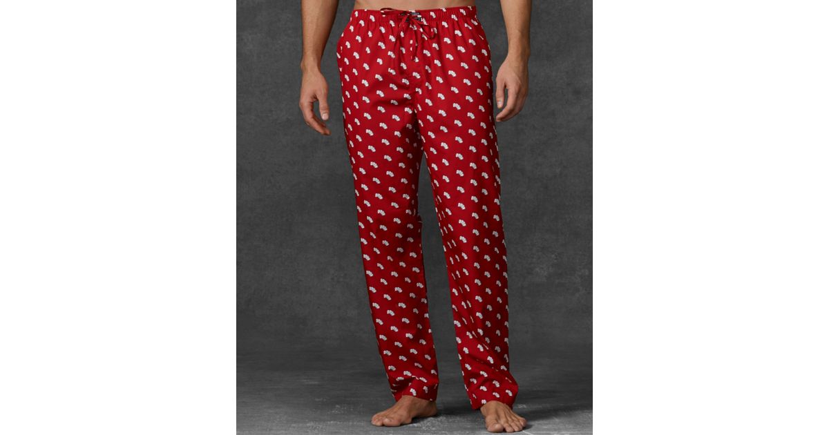 Ralph Lauren Novelty Print Woven Pajama Pants in Red for Men | Lyst