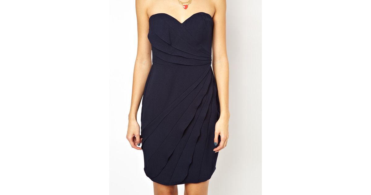 strapless tulip dress