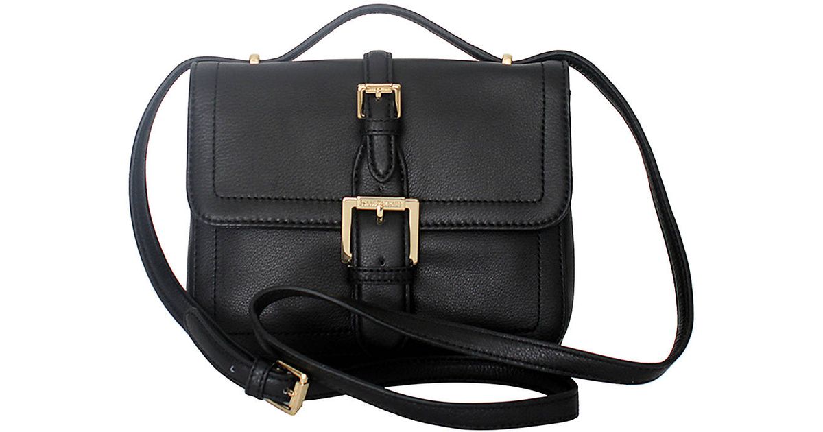 Lyst - Isaac Mizrahi New York Lucille Leather Crossbody Bag in Black