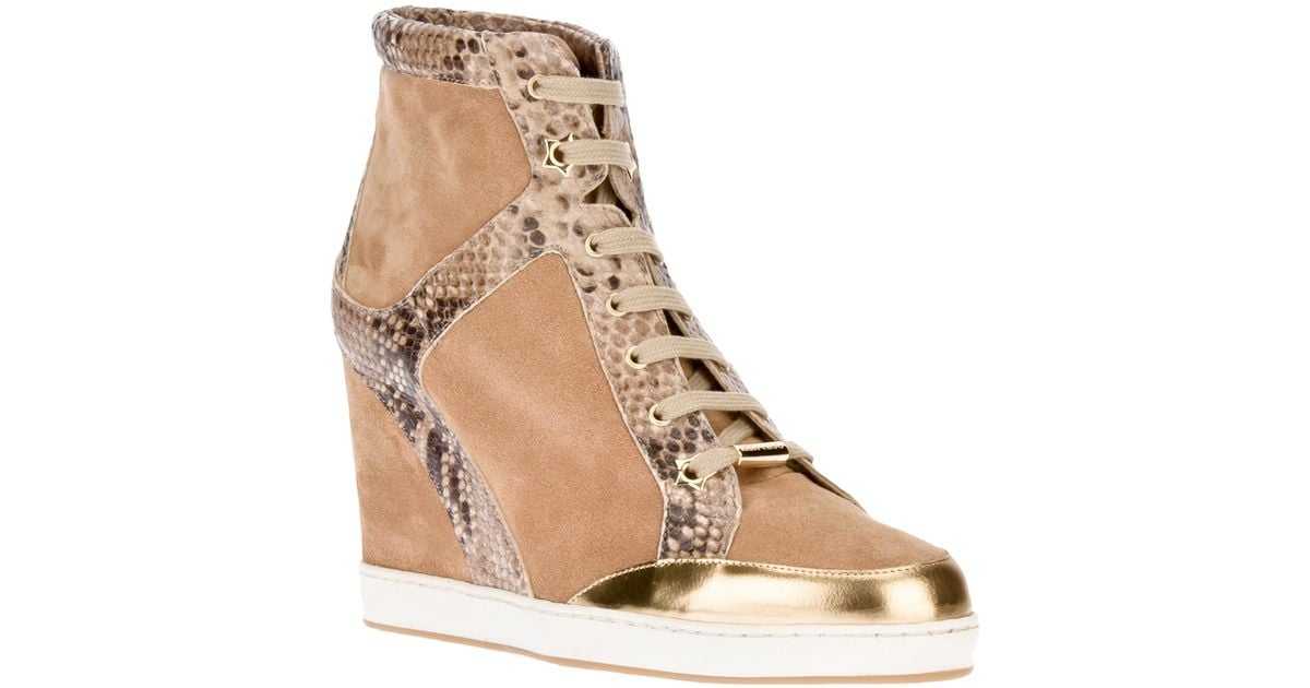 jimmy choo wedge trainers