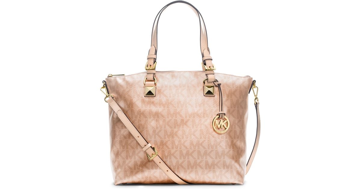 michael kors metallic satchel