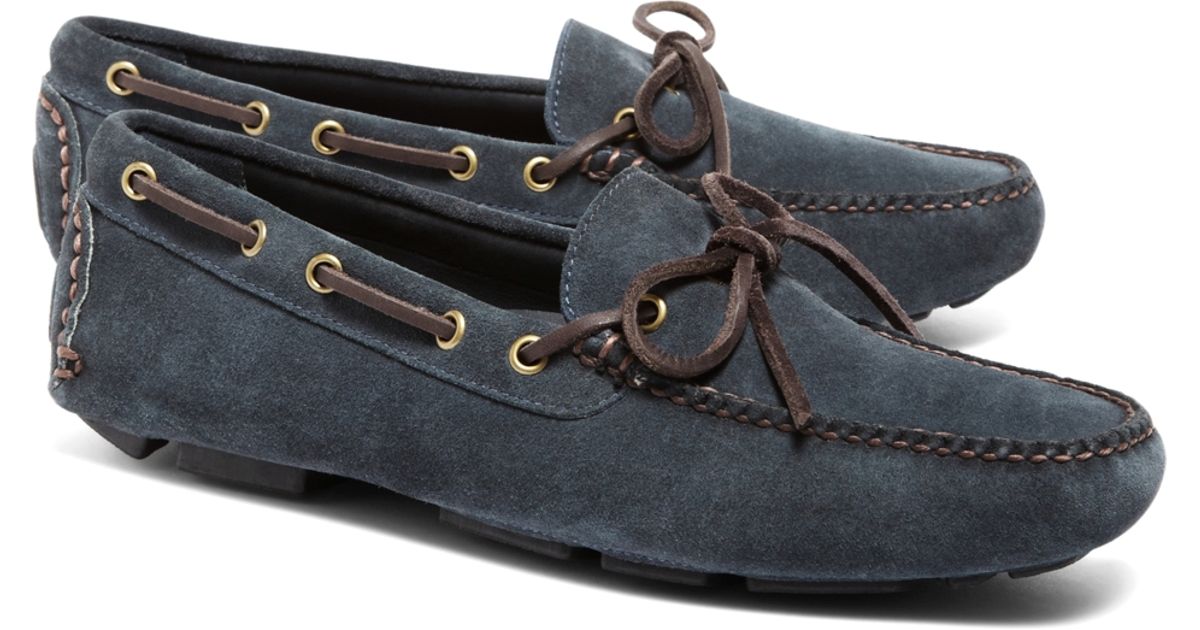 Brooks Brothers Suede Tie Driving Mocs 