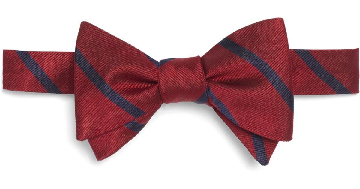 Brooks Brothers Bb3 Rep Bow Tie in RedNavy (Red) for Men Lyst