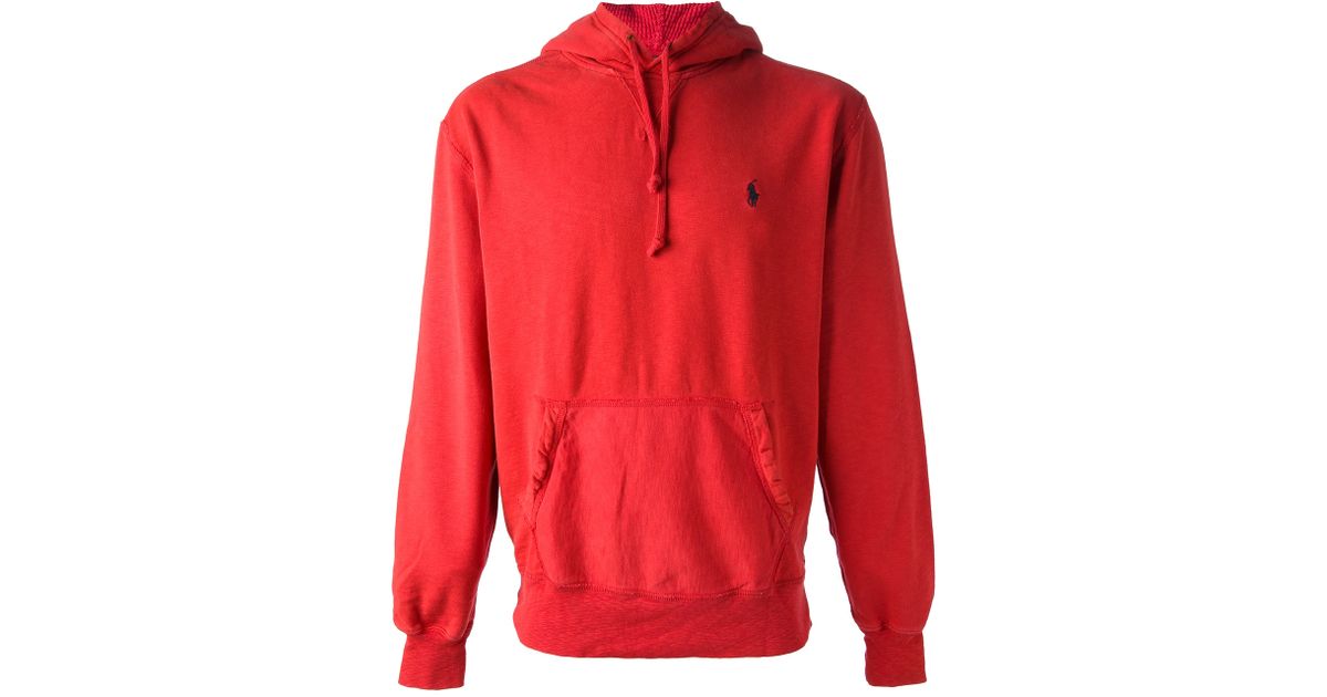 polo ralph lauren red hoodie