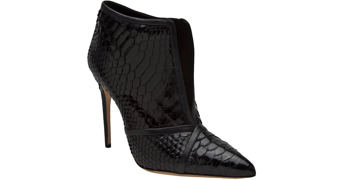 black pointed toe bootie