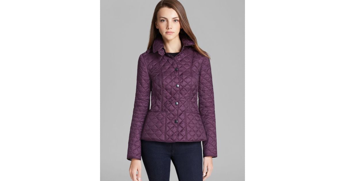 Burberry Brit Kencott Quilted Jacket in Purple | Lyst