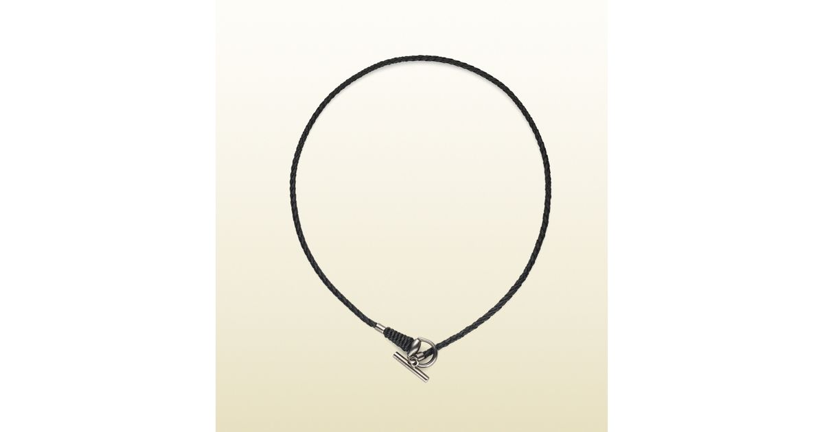 Gucci Leather Necklace With Horsebit 