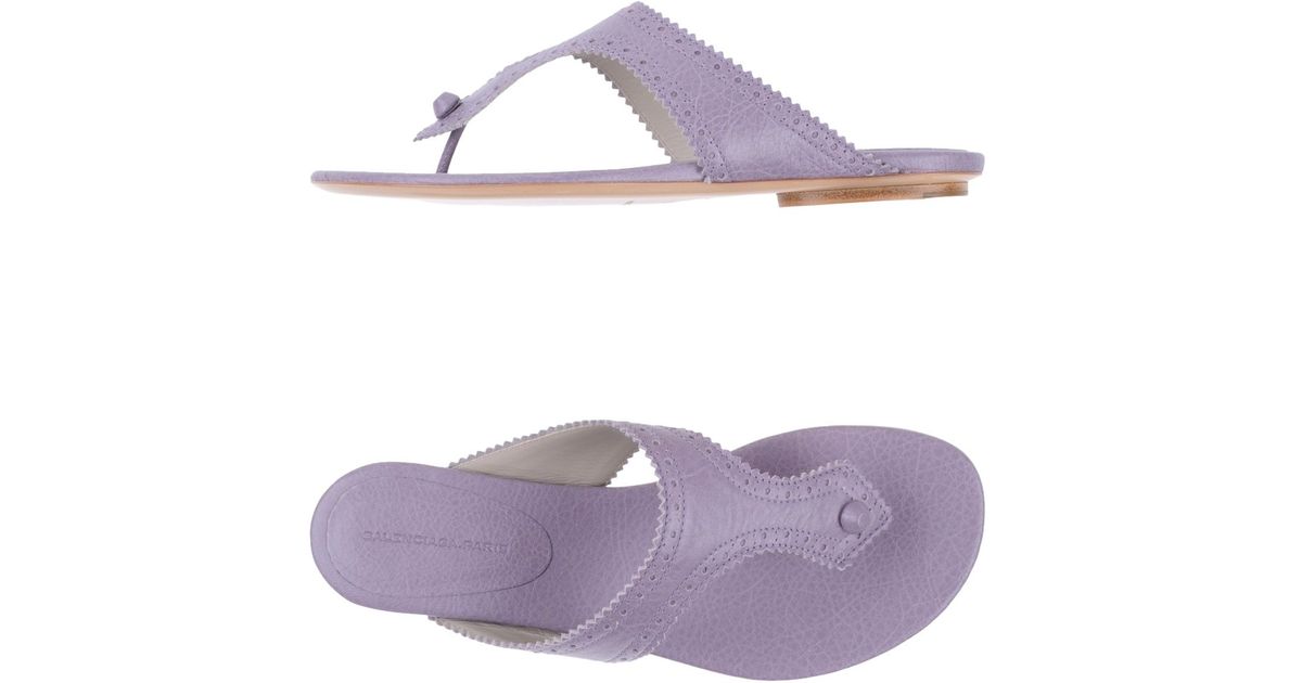 Balenciaga Flip Flops in Lilac (Purple) - Lyst