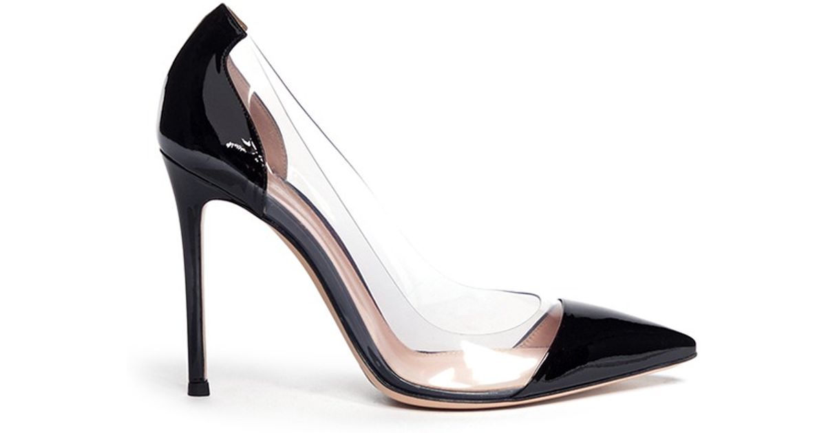 Gianvito Rossi Clear Pvc Patent Leather Pumps in Black - Lyst