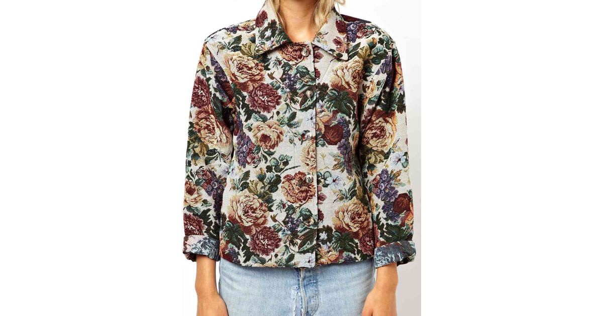 Bdg floral jacquard trucker jacket on sale