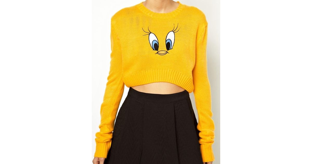 yellow tweety bird sweatshirt