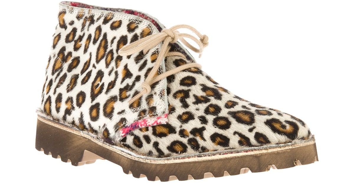 leopard print desert boots