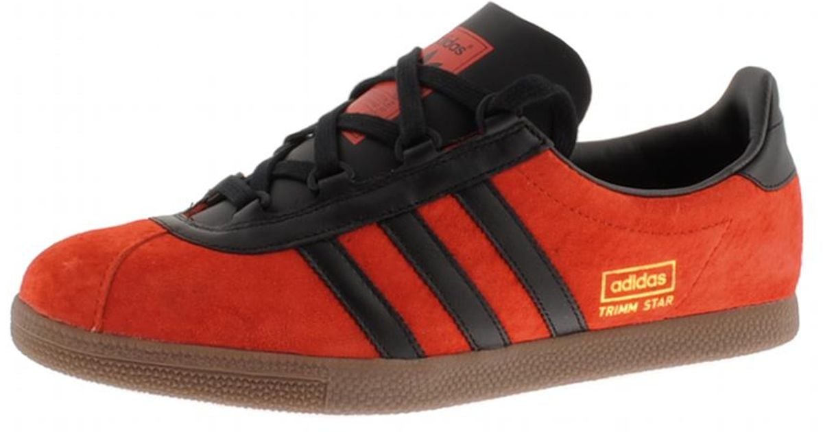adidas trimm star red and black