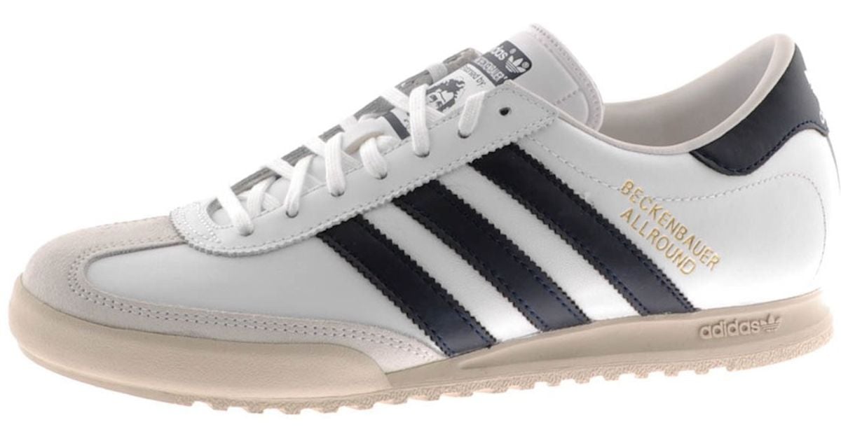 adidas beckenbauer trainers white navy