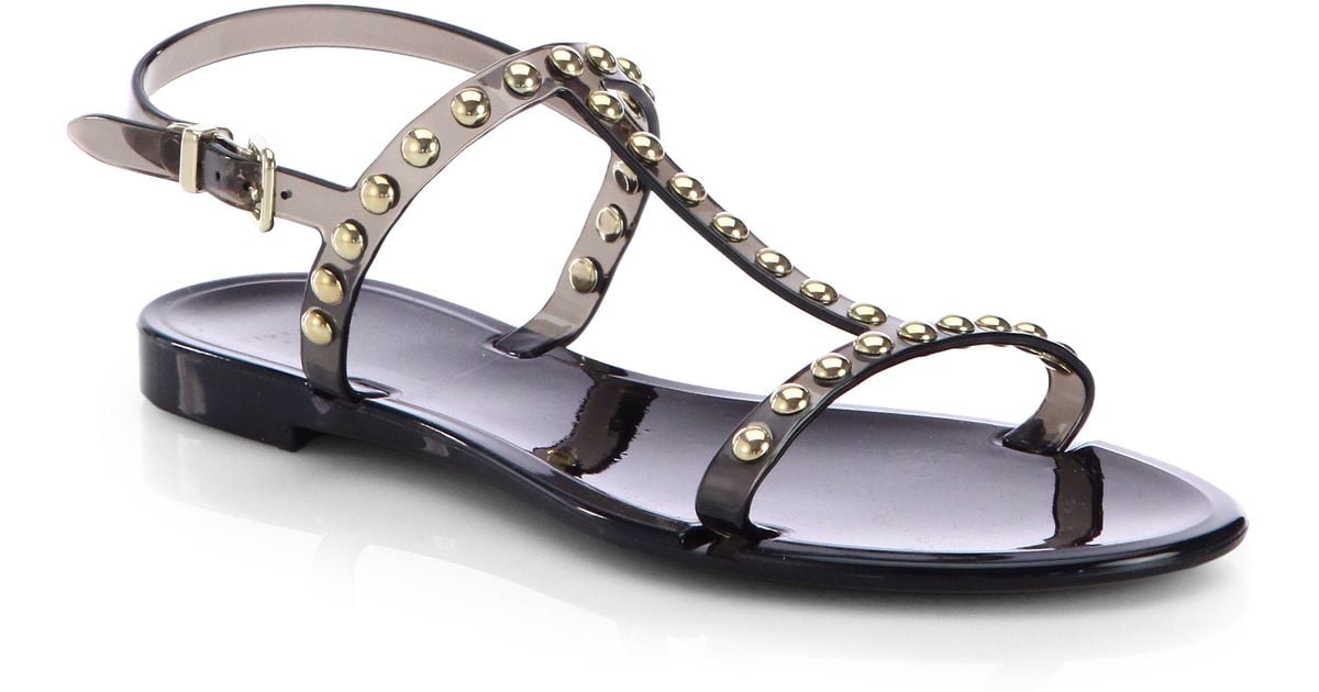 studded jelly sandals