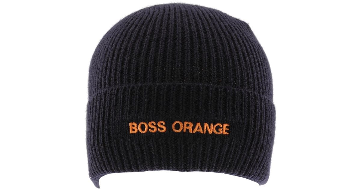 boss orange beanie